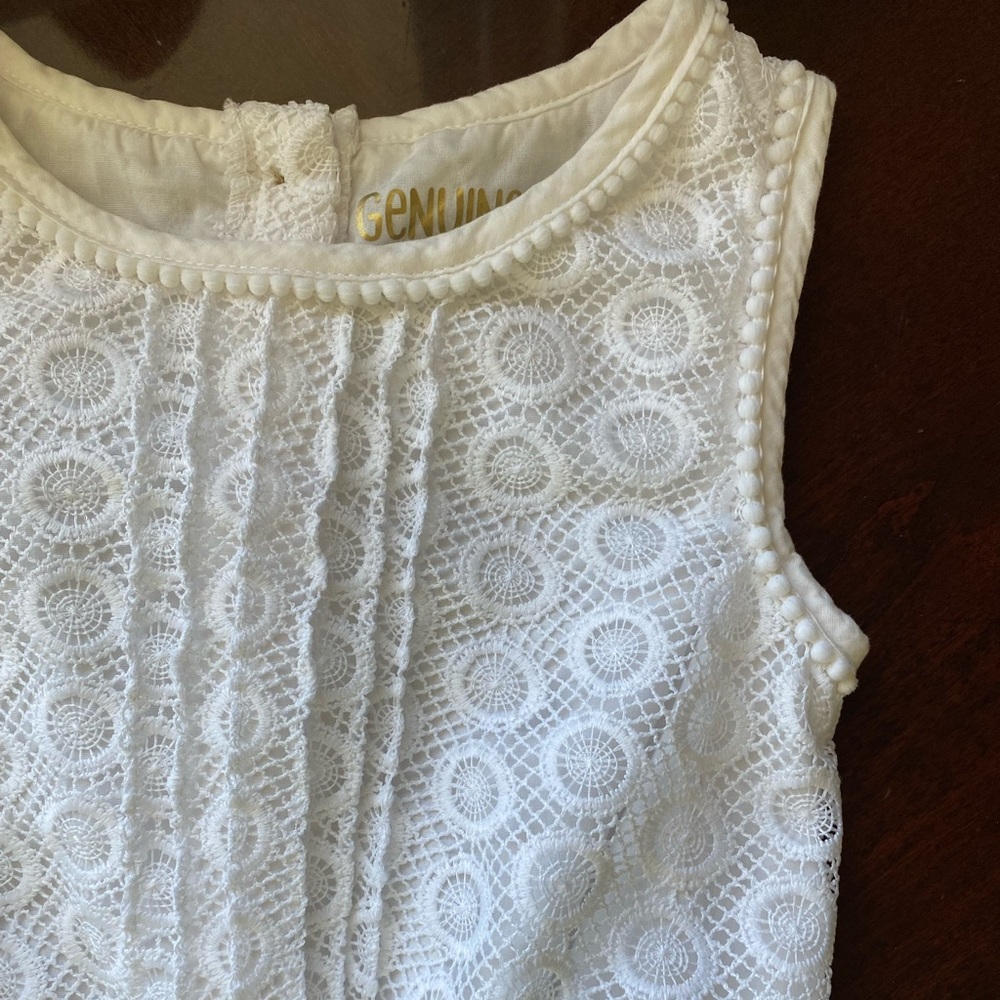 Genuine Kids (Size 5) WHITE Romper NEW NO TAGS - Picture 4 of 5